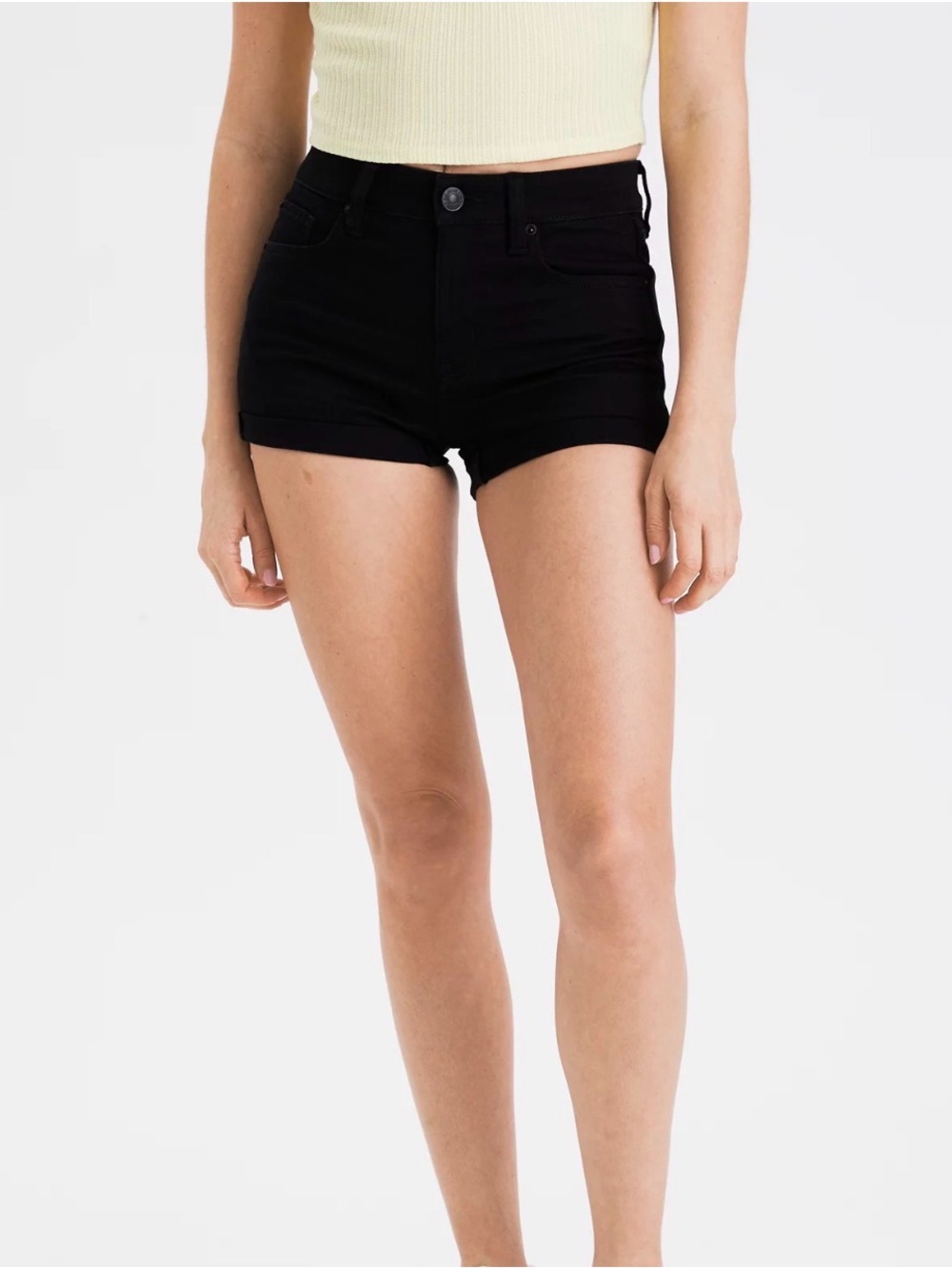American Eagle Next Level Stretch Short 2” Inseam Shorts NWT Black Size 4